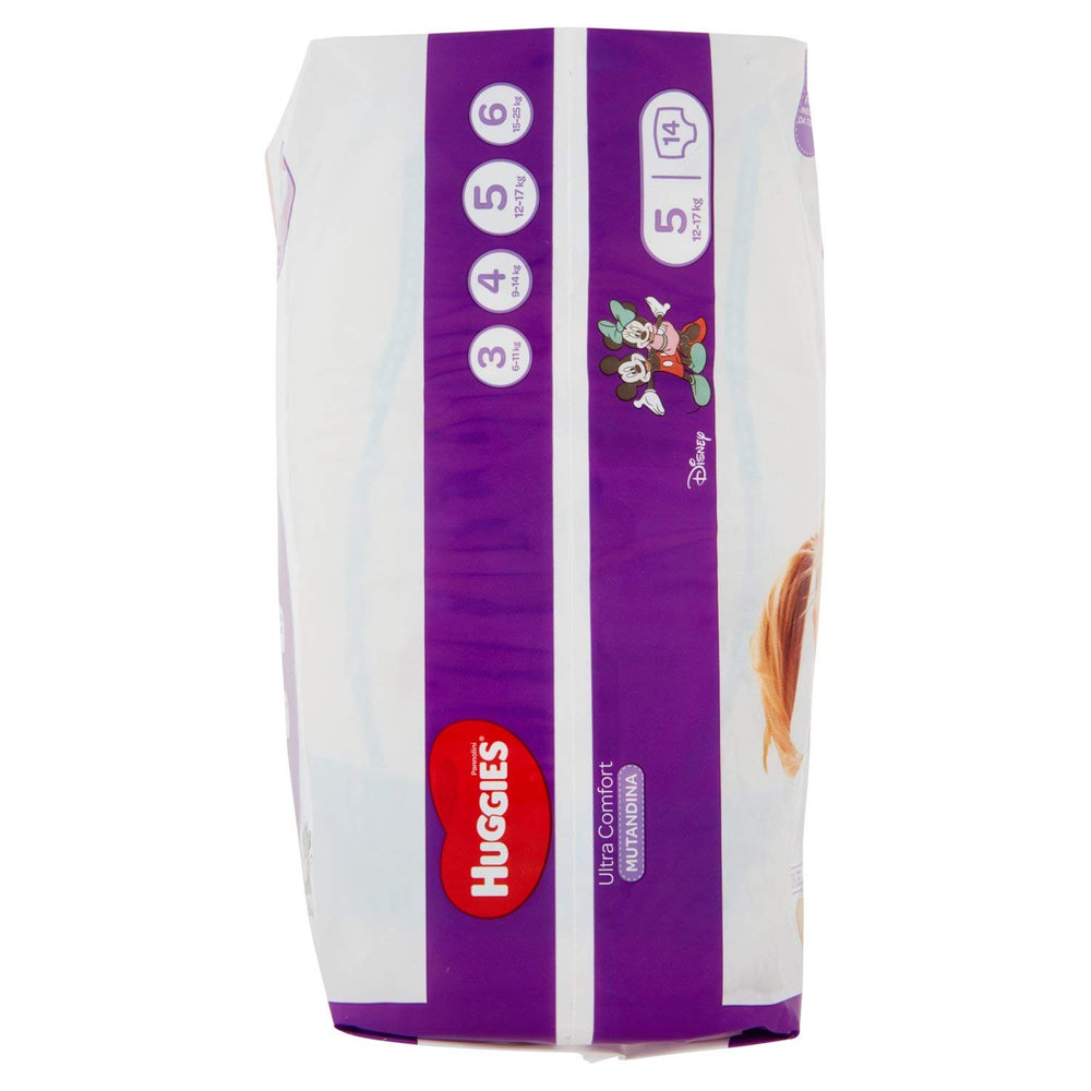 Huggies PANNOLINI Mutandina Pannolini Usa E Getta, Ragazzi/Ragazze, 12kg, 17kg, Multicolor, 14 Pezzi (S)