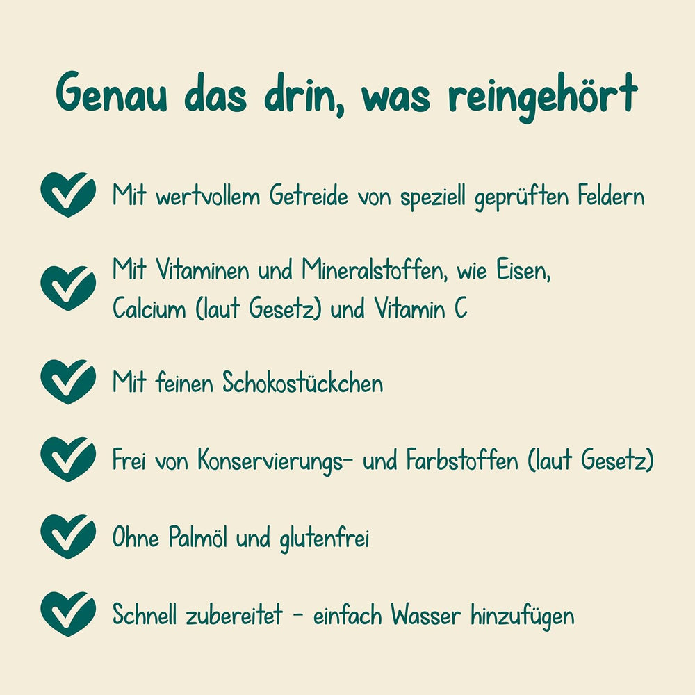 Milupa Porridge al Latte Stracciatella - Cereali per bambini senza glutine e senza olio di palma - Senza conservanti e coloranti - Da 8 mesi - 4 x 400 g