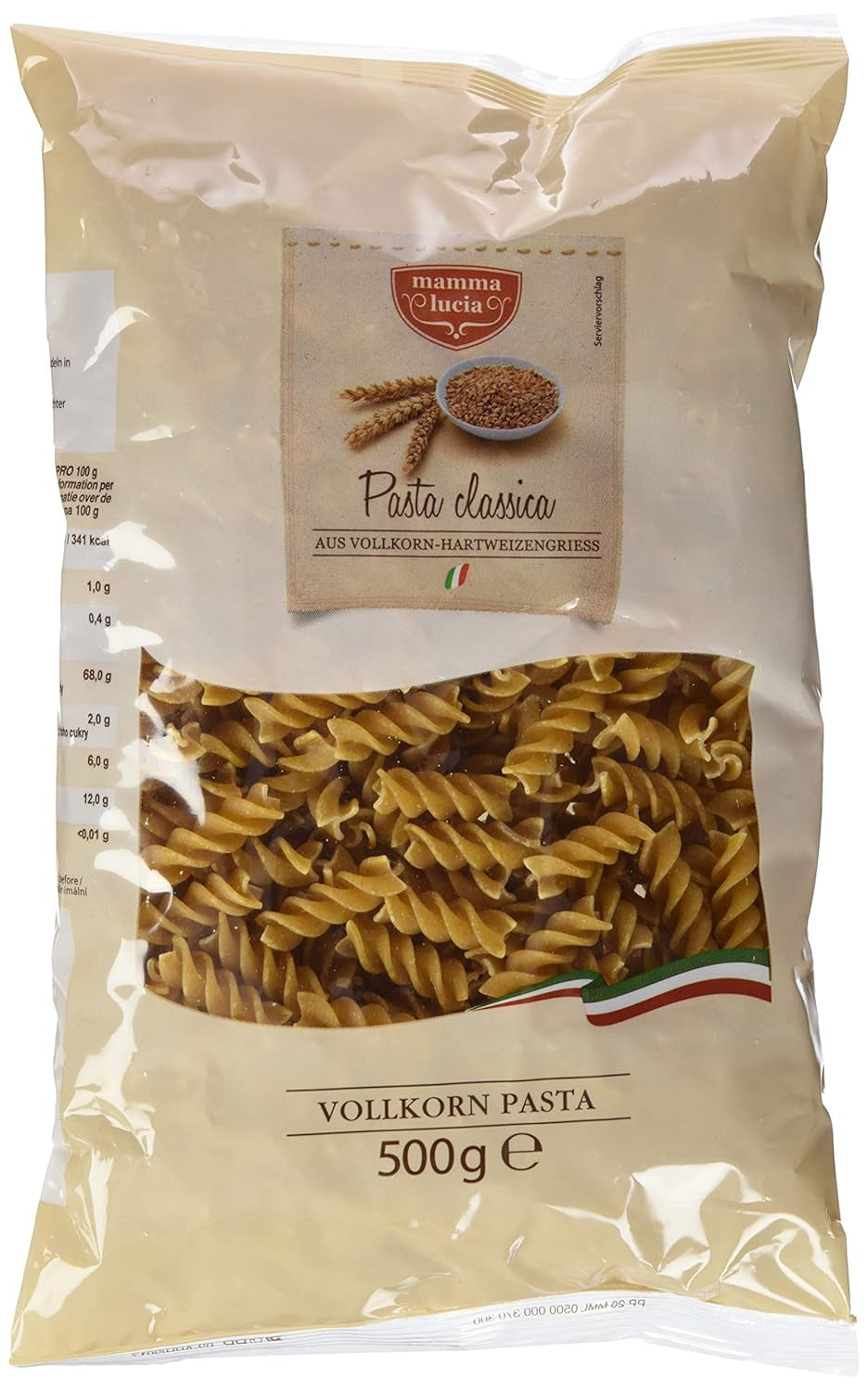 Pasta integrale a spirale, 500 g