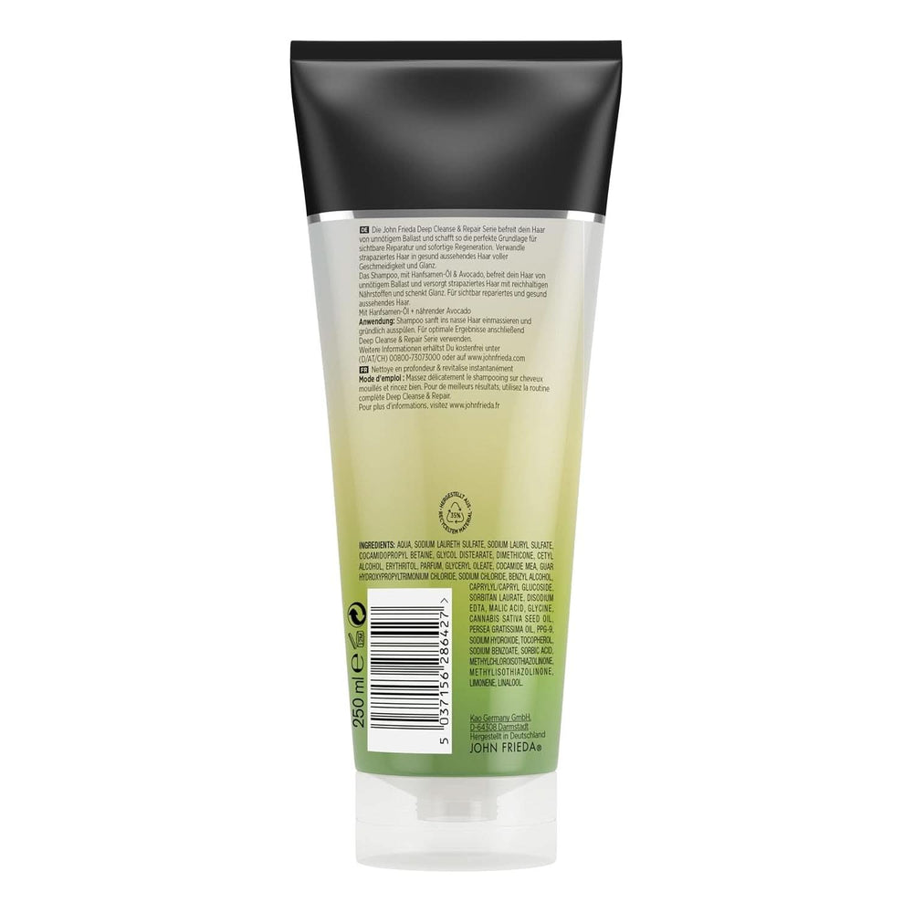 John Frieda, shampoo riparatore per capelli danneggiati Detox+Repair, 250 ml Doccia e bagno Naty Shop