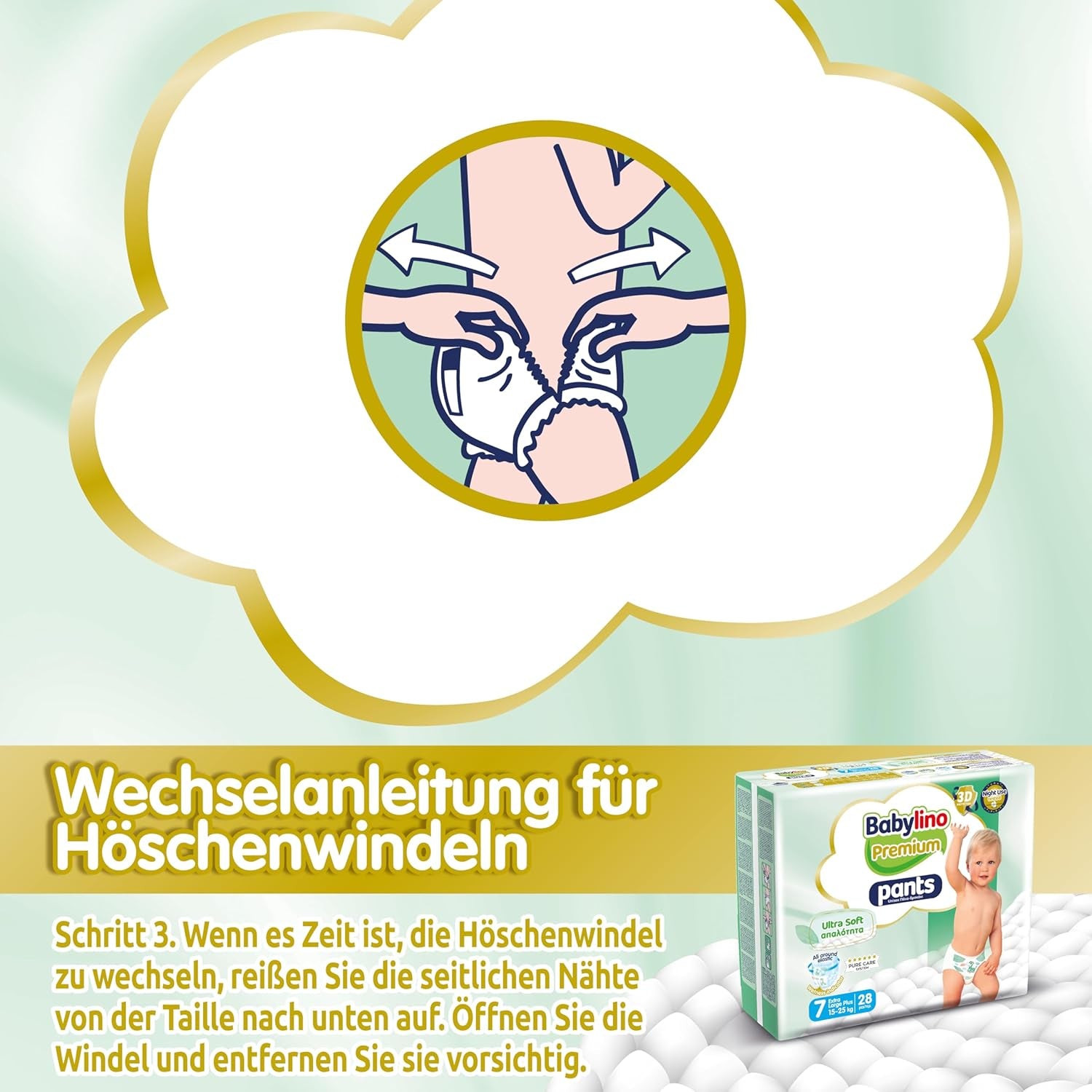 Pantaloni Premium, taglia 7, filtro ultra morbido, XL Plus (15-25 kg), 28 pezzi