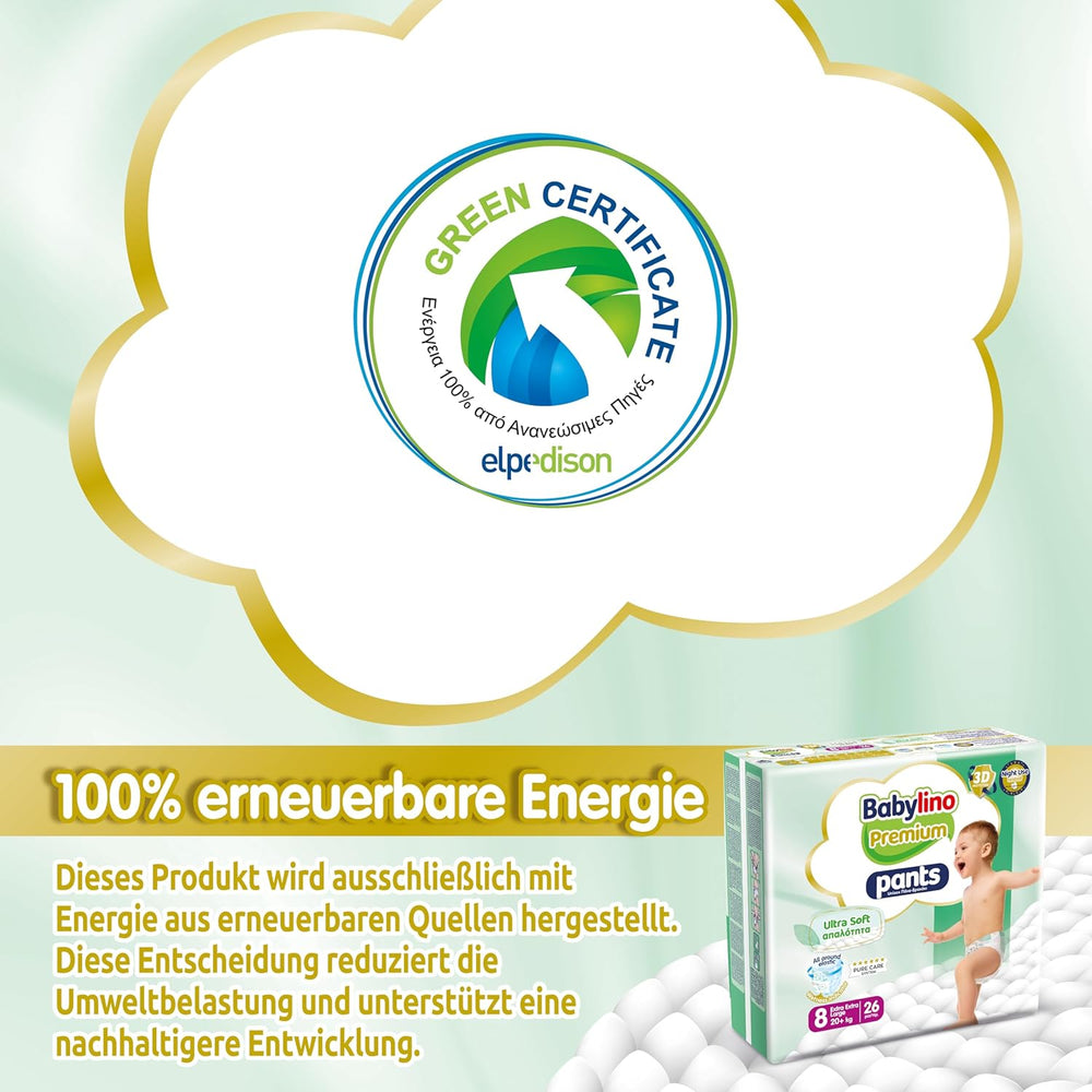 Pantaloni Premium taglia 8 con filtro ultra morbido, XXL (20+ kg), 26 pezzi