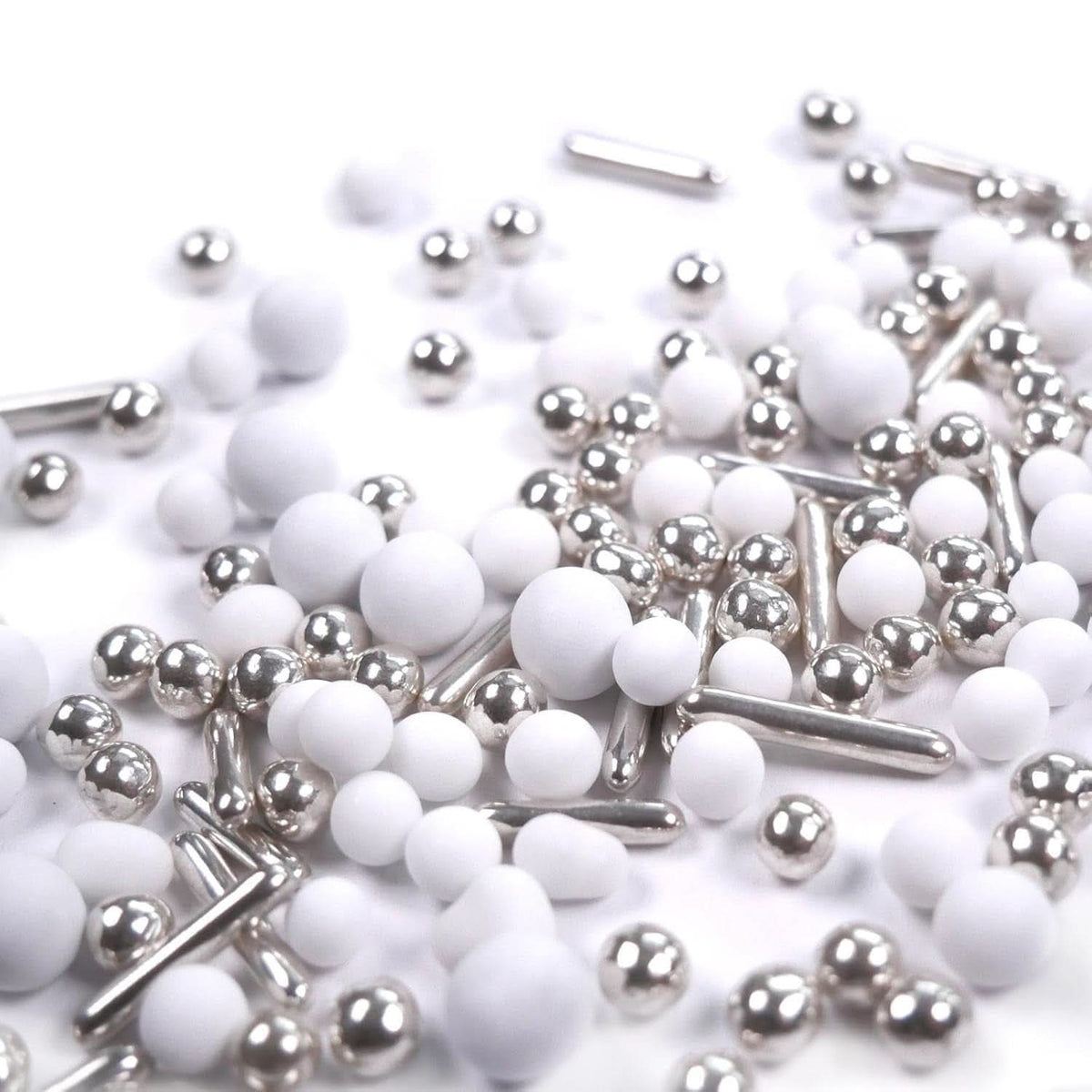 Streusel Hero Chocolate Mix Silver White Sprinkles, 40 grammi Naty Shop 40 grammi