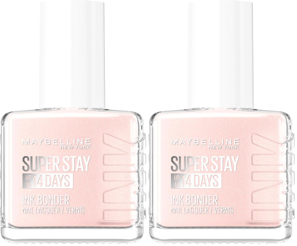 Maybelline New York Super Stay Ink Bonder 078 Porcelain - smalto a lunga tenuta per unghie forti e colore intenso, 12,3 ml