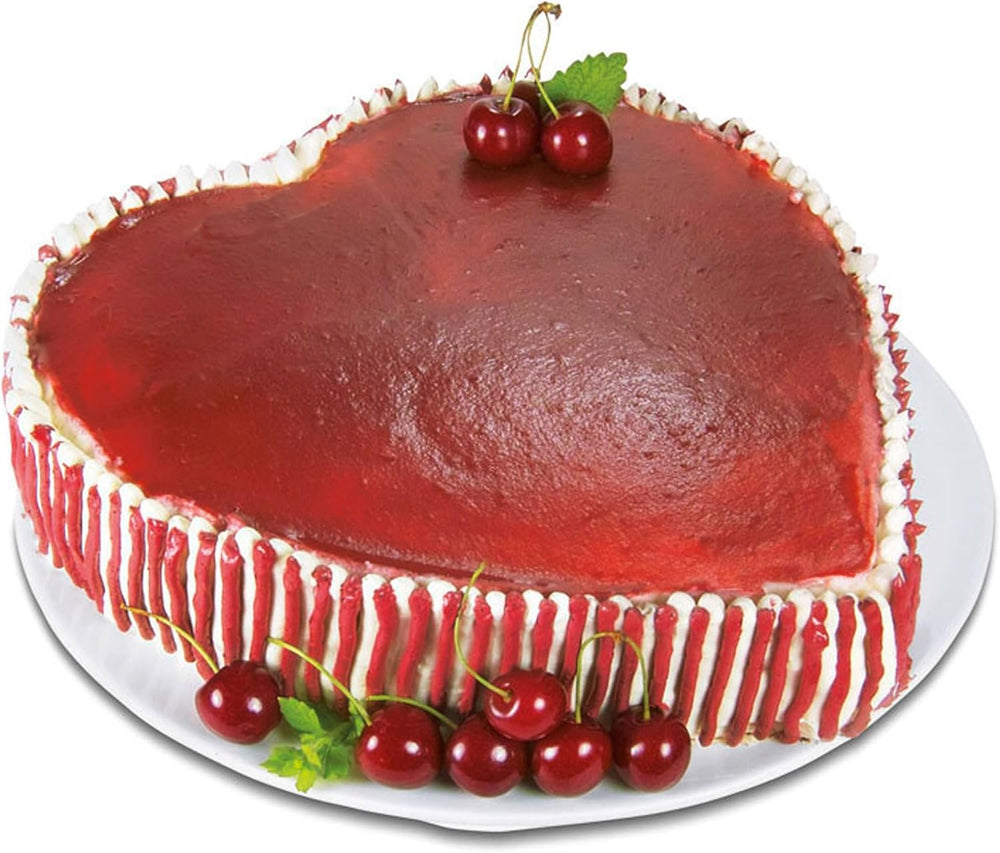 Tavă de copt Städter în formă de inimă, ø 26 cm, oțel inoxidabil - rezistentă la rugină, calitate profesională, ideală pentru prăjituri cu cremă, potrivită pentru mașina de spălat vase, include rețete, suprafață lucioasă