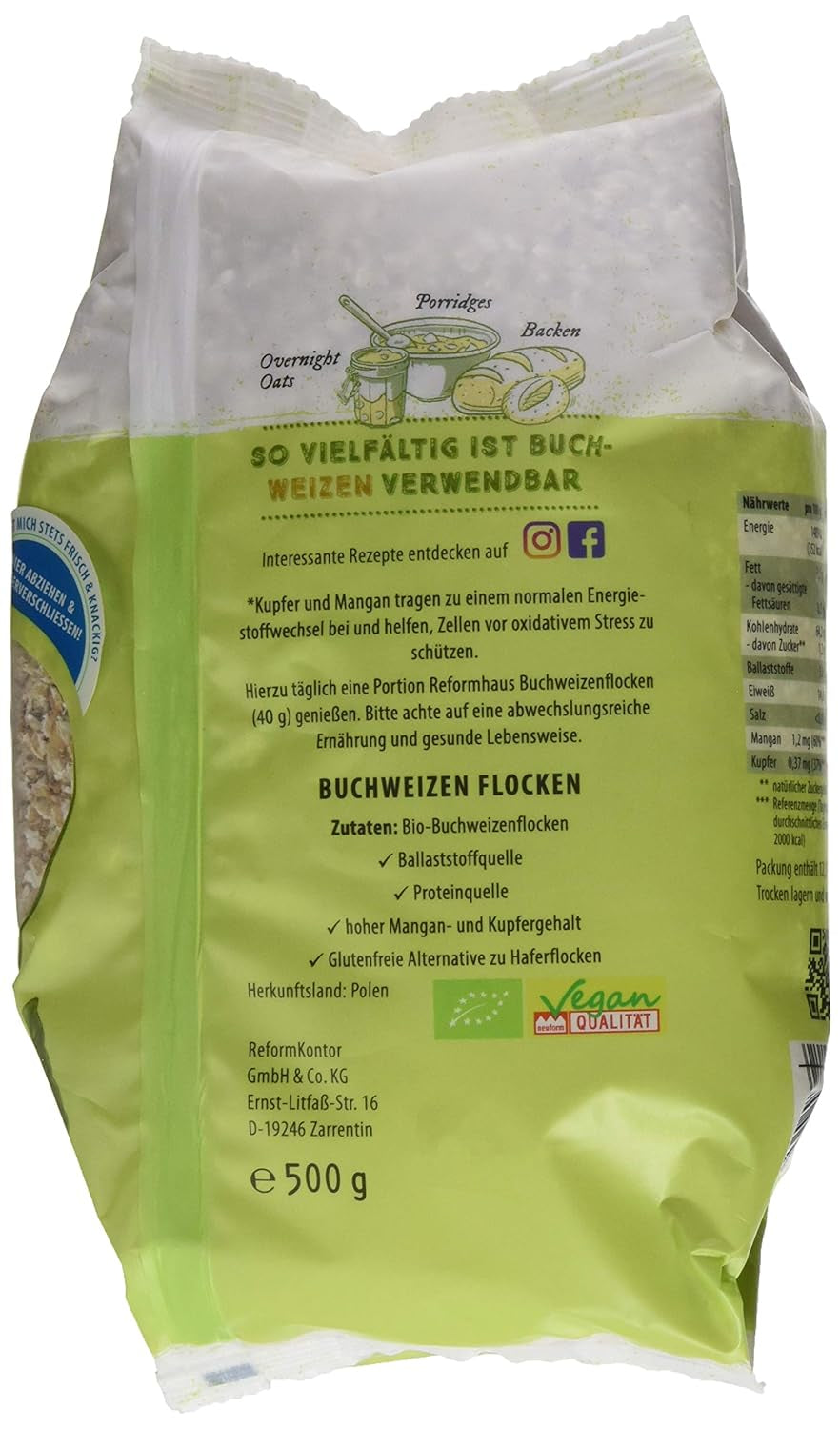 Fiocchi di grano saraceno bio, 500g