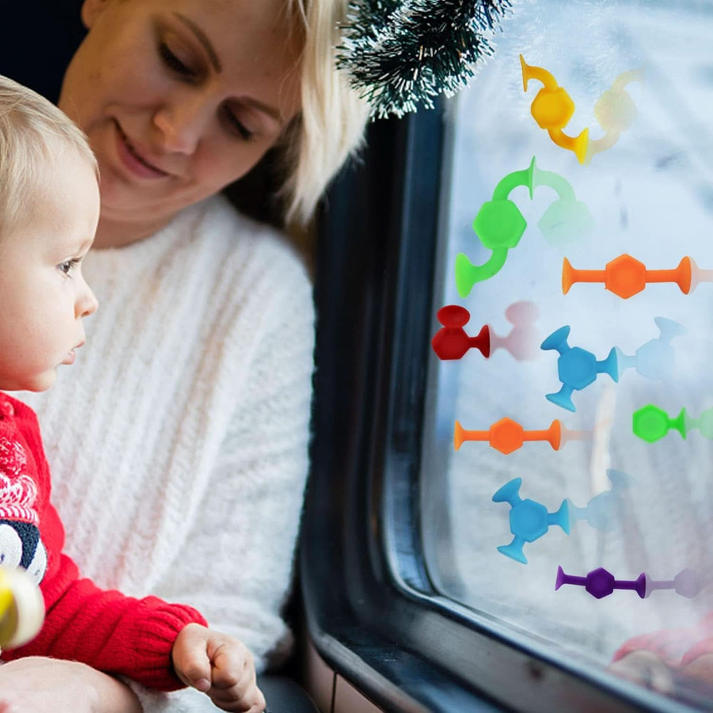 Confezione da 48 giocattoli a ventosa, giocattoli da bagno Montessori Mamma e Bambino Naty Shop