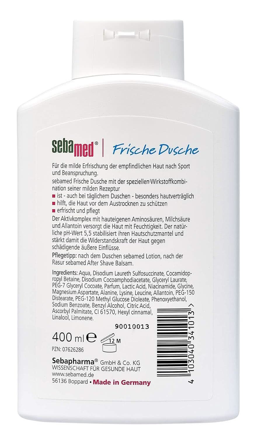 SEBAMED Fresh Shower, Gel doccia per pelli sensibili e stressate, unisex, 400 ml Doccia e bagno Naty Shop