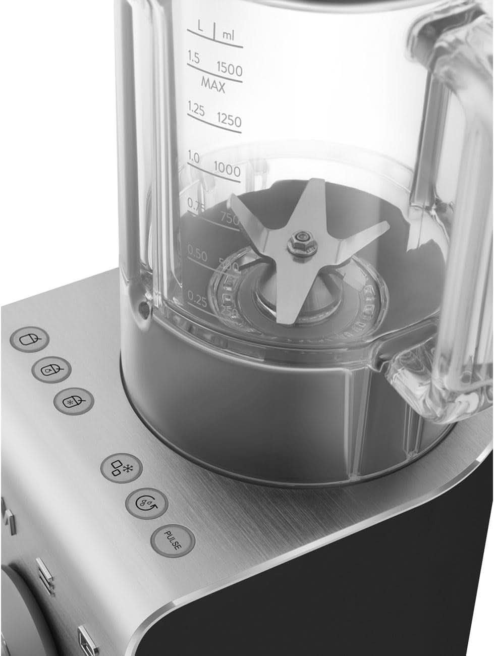 SMEG, Hochleistungsmixer BLC01BLMEU, 5 programmi preimpostati, 9 velocità manuali, funzione pausa e impulso, Kunststoffgehäuse, Rutschfeste Basis, 1400 W, Schwarz Kitchen Naty Shop