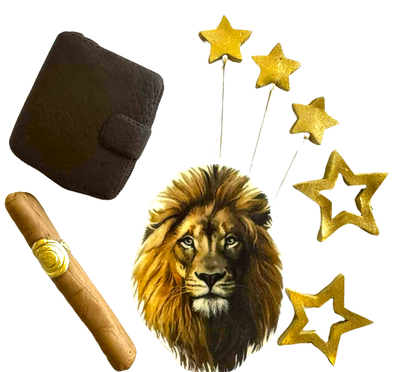 Set decoratiuni comestibile, Regele Decoratiuni din Pasta de Zahar Nati Shop