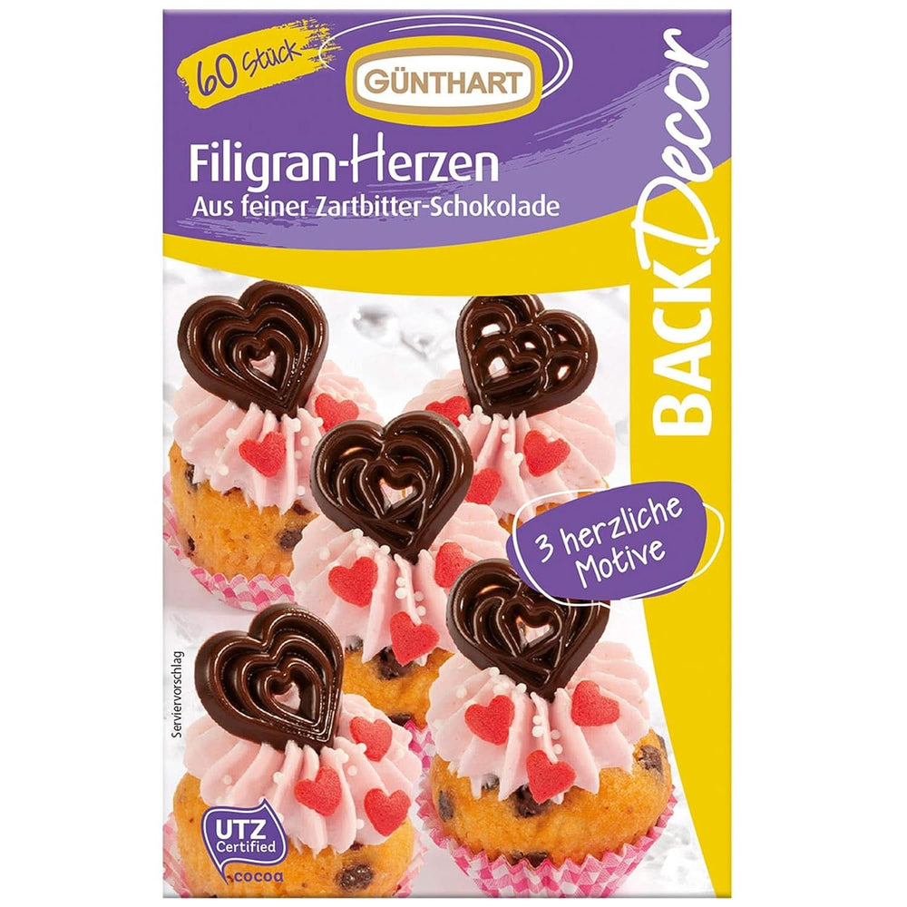 Günthart Backdecor, 90 pezzi lettere, alfabeti e numeri di cioccolato in finissimo cioccolato fondente, 47 grammi Naty Shop