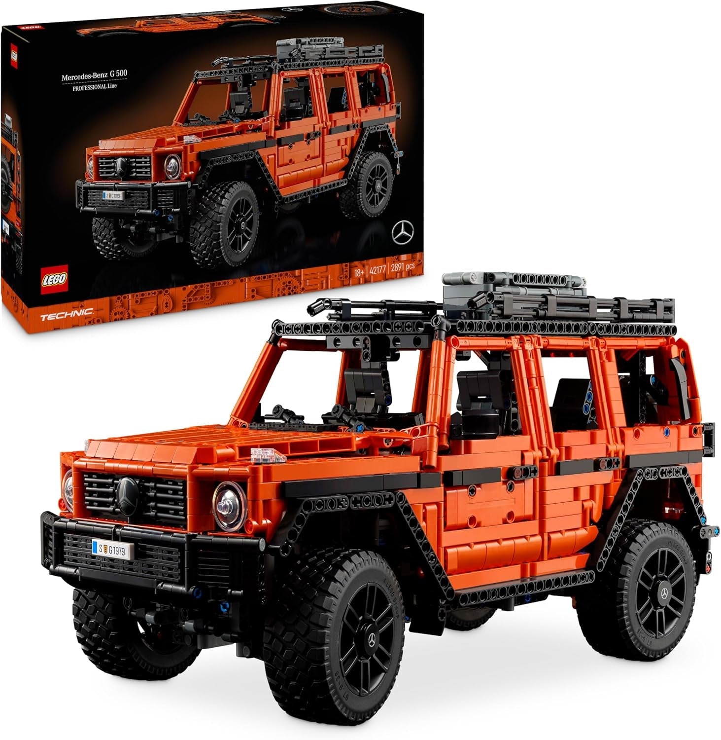 LEGO Technic Mercedes-Benz G 500 Professional Line, Bauset mit Auto-Modell der G-Klasse, Geschenk für Erwachsene, Luxusgeländewagen Set, Mercedes-Sammlerstück, Spielzeug-Auto 42177