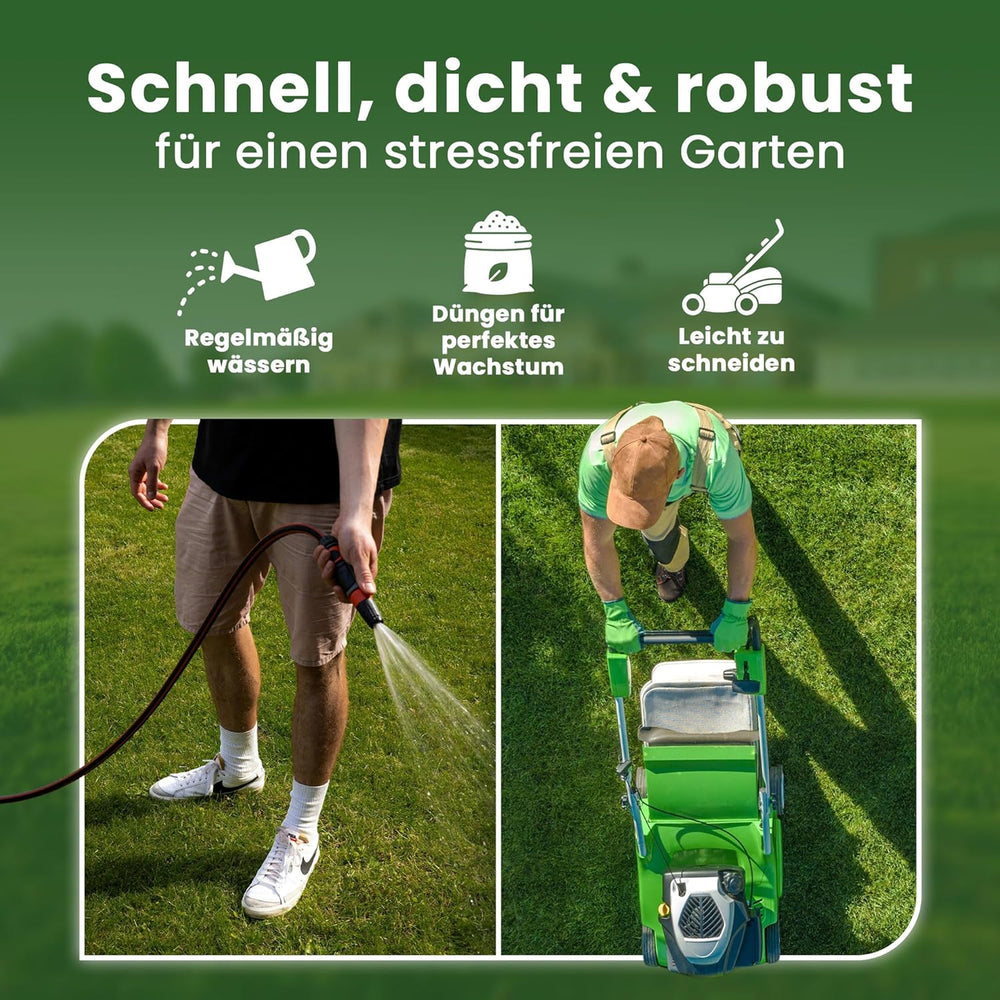 LERAVA® EXPRESS Rasensamen Schnellkeimend Frühjahr (30M²) - Premium Samen Für Trockenrasen & Schattenrasen - Rasensamen Nachsaat Für Lückenlosen Rasen - Grassamen Schnellkeimend - Rasensaat Turbo -