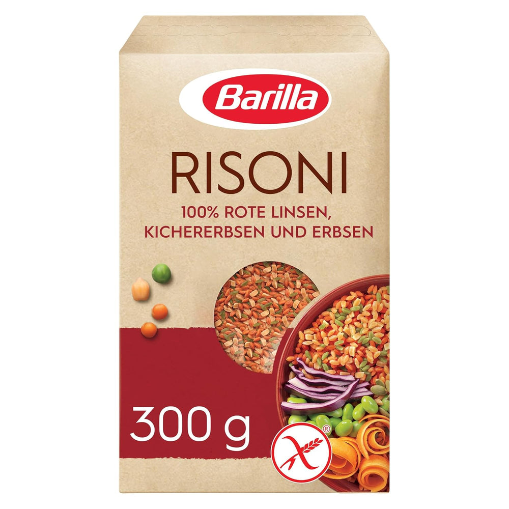 Barilla Risoni ai legumi - lenticchie rosse e ceci, 1 conf. (1 x 300g)