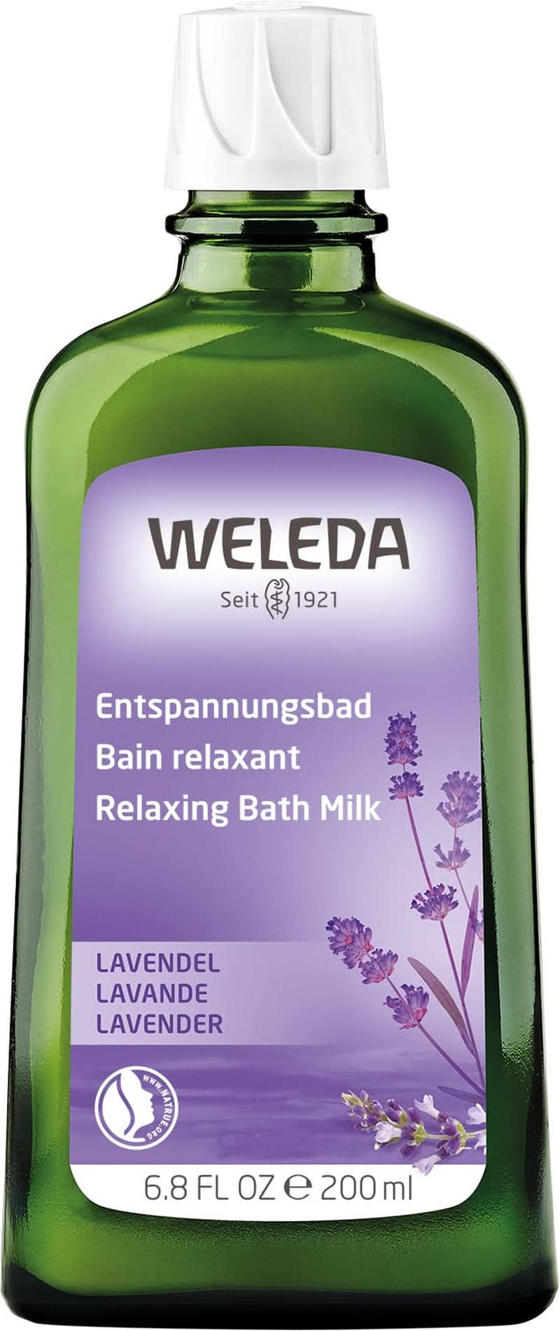 WELEDA BIO, bagno salutare con cosmetici naturali con vero olio di lavanda per calmare i sensi e dormire bene, 200 ml Doccia e bagno Naty Shop