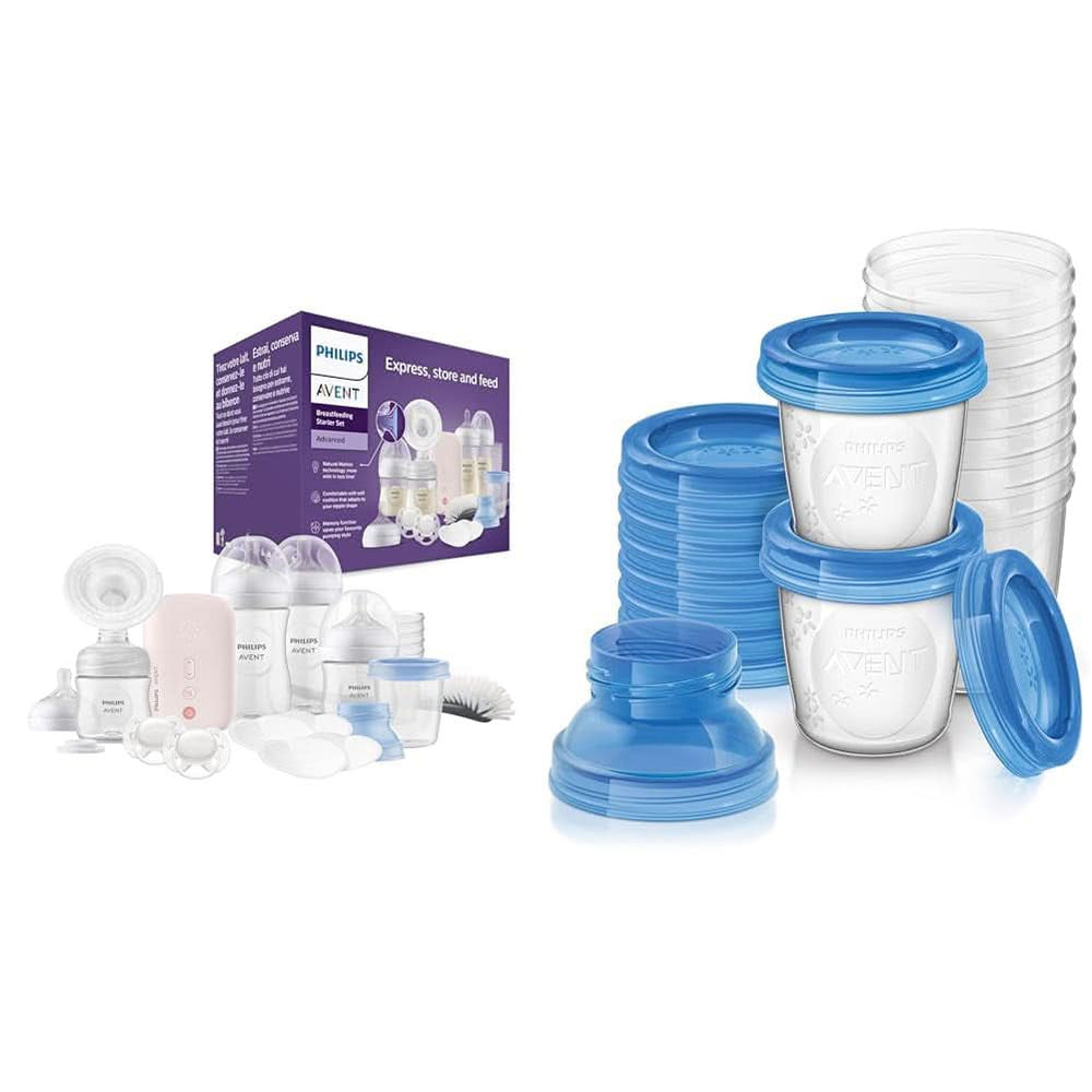 Tiralatte elettrico Philips Avent, set regalo Accessori Alimentazione e Allattamento Baby Naty Shop Confezione con sistema di conservazione Tiralatte