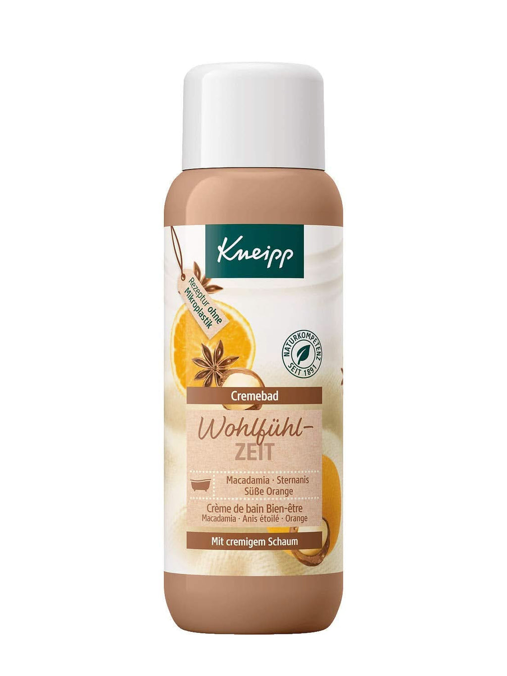 Kneipp, Crema pentru baie, Lapte de migdale + Ulei de migdale, 400 ml Duș și baie Naty Shop 400 ml Portocala