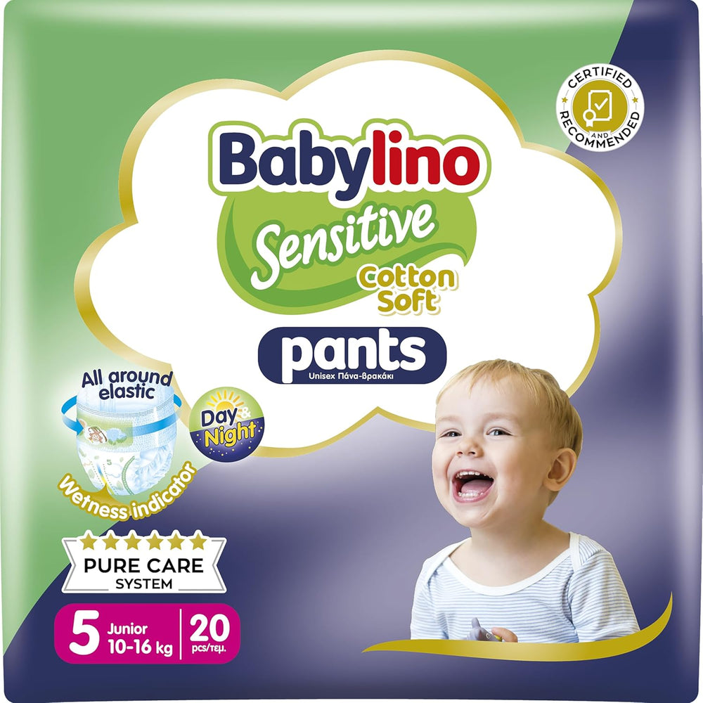Pannolini Sensitive Cotton Soft, taglia 4, Pantaloni Maxi (7-13 kg), 22 pezzi