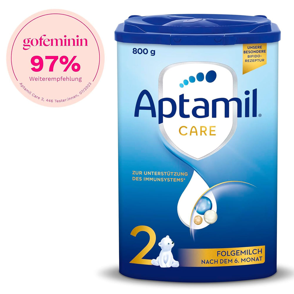 Aptamil Care 2 - Latte di proseguimento dopo 6 mesi, con Omega 3 e 6, DHA e ARA, senza olio di palma, alimenti per l'infanzia, latte in polvere, 1 x 800 g (confezione da 3)