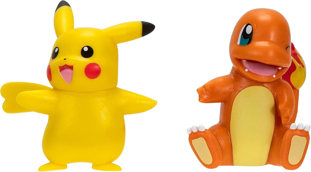 Pokémon PKW3586 - Battle Figure Pack - Pikachu e Schiggy Figure ufficiali dettagliate 5 cm ciascuna Action Figures Naty Shop Pikachu e Glumanda