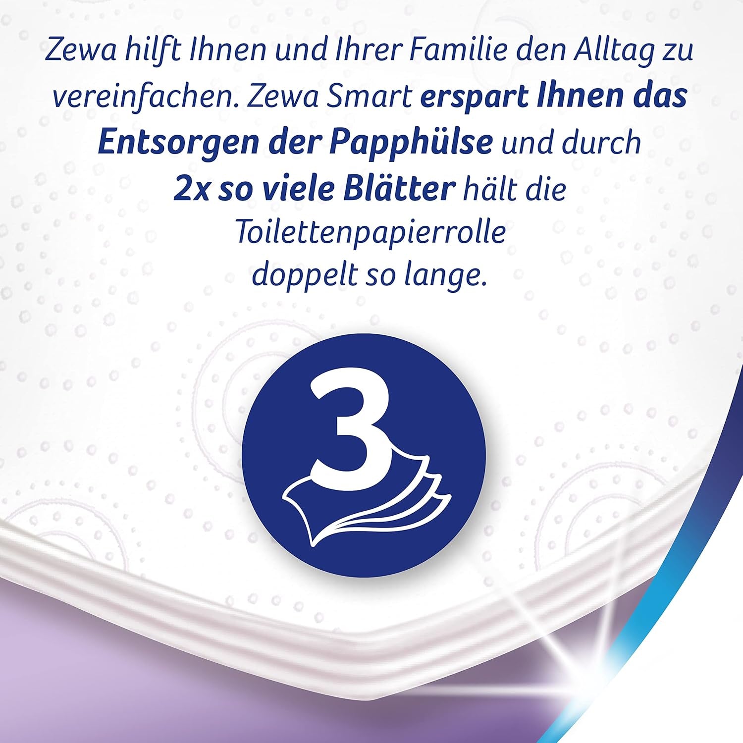 Hârtie igienică Zewa Smart fără manșon, pachet vrac cu 48 de role (6 X 8 X 300 coli)