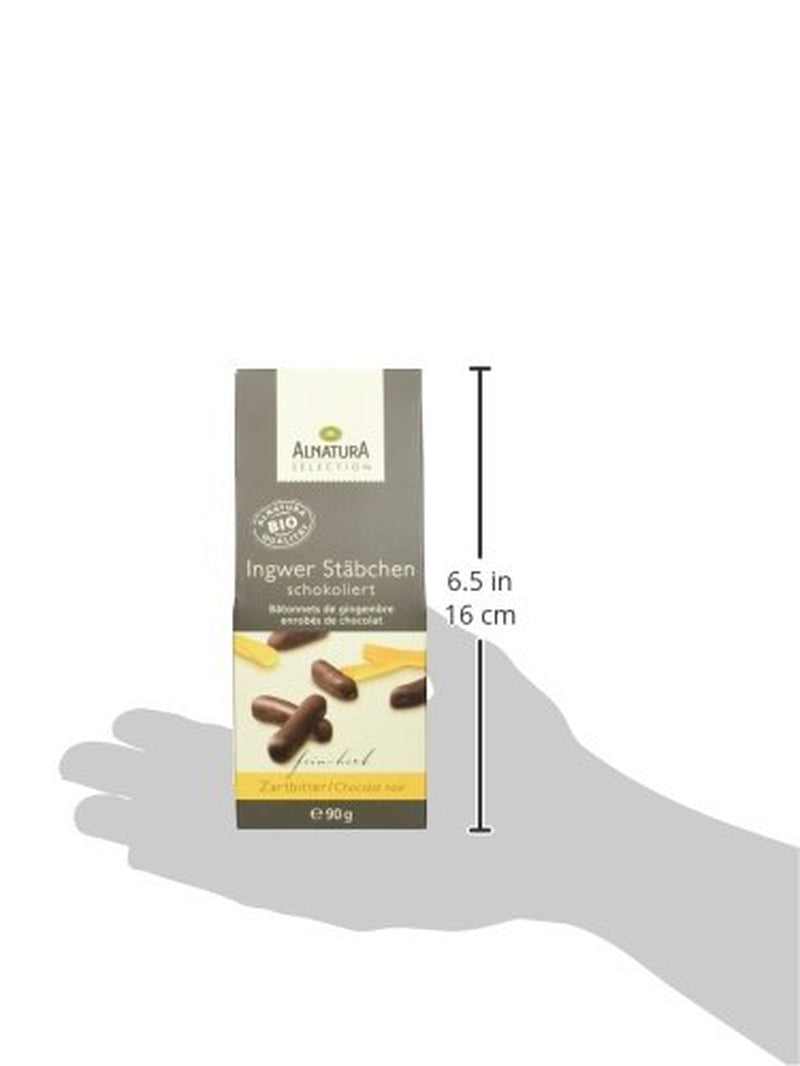 Selezione barrette di zenzero ricoperte di cioccolato biologico, 90g
