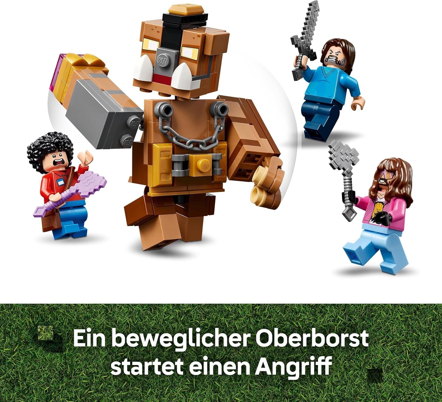 LEGO Minecraft Waldanwesen mit Boxring - Interaktives Gaming Spielzeug- Baby-Zombie, Steve, Garret und Henry Minifiguren - Gamer Geschenk für Jungen, Mädchen und Videospiel Fans ab 10 Jahren - 21272