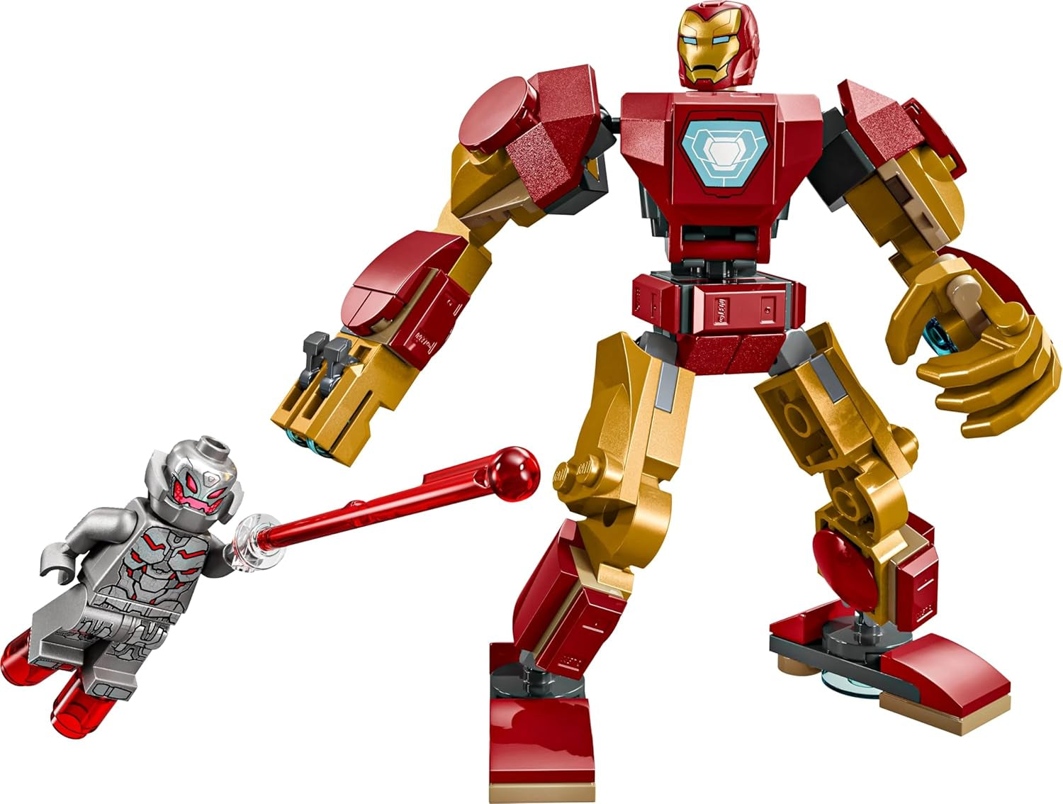 LEGO Marvel Iron Man Mech vs. Ultron - Giocattolo da supereroe con 2 minifigure - Action figure con braccia, gambe e dita mobili - Regalo per ragazzi e ragazze dai 6 anni in su 76307 Besuche den LEGO-Store Building Sets