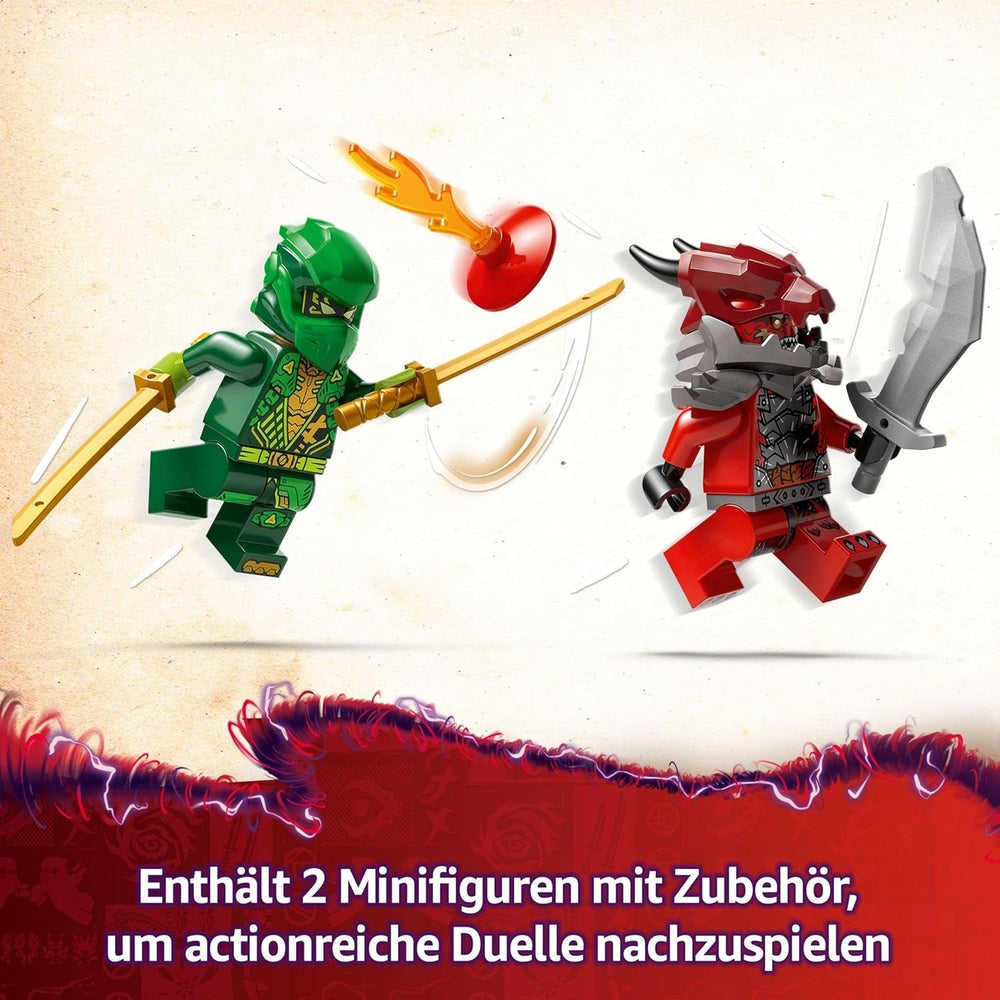 LEGO NINJAGO Lloyd's Action Speedster - Auto giocattolo da costruzione con 2 minifigure per giochi di ruolo, auto giocattolo da costruire per bambini - regalo per ragazzi e ragazze da 7 anni 71828 Set da costruzione Besuche den LEGO-Store