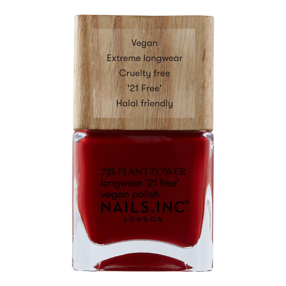 Nails Inc - Smalto per unghie vegano GLOWING SOMEWHERE Plant Power - 73% a base vegetale, 100% vegano e cruelty free - Manicure perfetta, Perla scintillante - Per nail art ecologiche