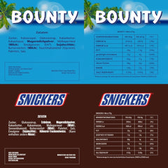 Confezione mista mini cioccolato, 71 mini snack al cioccolato (Mars, Snickers, Bounty, Twix, Milky Way) sotto forma di caramelle, ideali per una serata di football americano (1400 g)