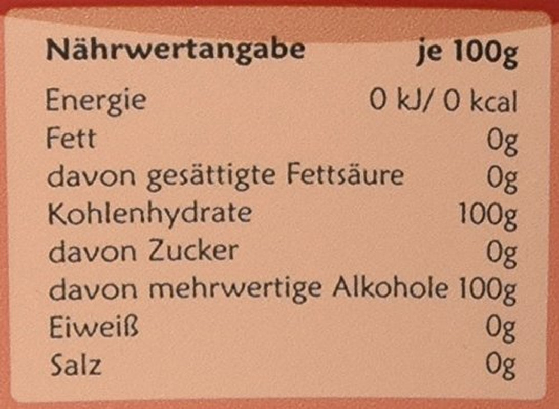 Eritritolo, Confezione 1Er (1 X 1 Kg) 1000 Grammi Dolcificanti Naty Shop