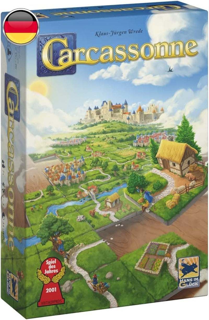 Hans im Glück, UNbox Now, Carcassonne V3.0, Gioco principale, Gioco per famiglie, Gioco dell'anno 2001, 2-5 giocatori, Età 7+, 35 minuti di gioco, Tedesco