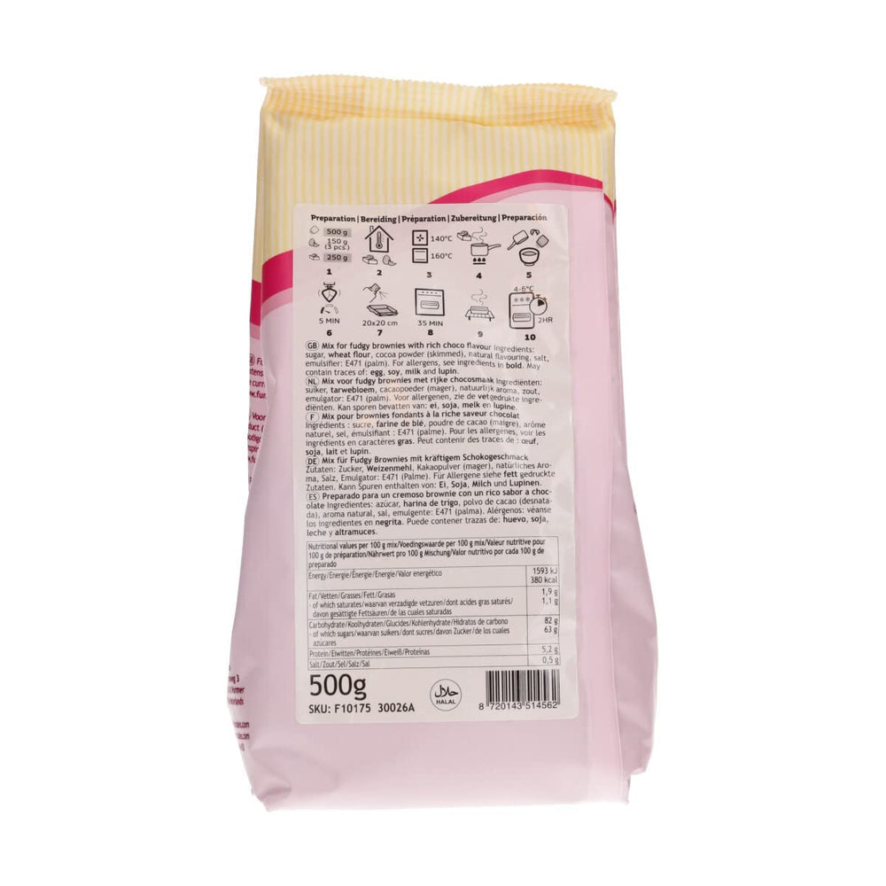 Mix Per Fudge Brownie: Einfach Zu Berübenender, Extrem Fudgy Brownie Mit Richem Schokoladengeschmack, Halal. 500 G. Miscela per panificazione e cottura Naty Shop