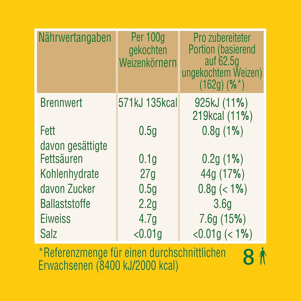 ® Grano essiccato al sole, in sacchetti, bollito, 10 minuti, 6 x 500 g