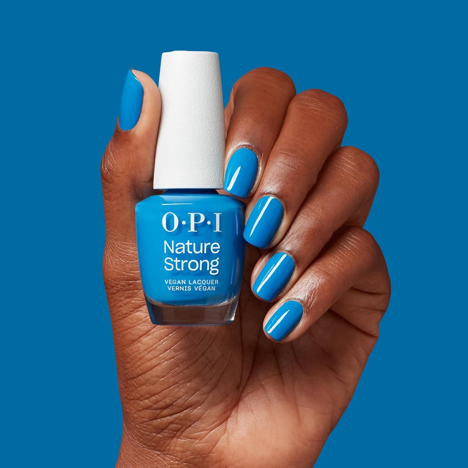 OPI Nature Strong Fresh as a Blue Daisy - Smalto per unghie blu - Lucentezza intensa e tenuta 7 giorni | Colore a lunga durata per le tue unghie | 15 ml