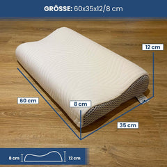 Valentia Medical - Pernă de sprijin pentru gât spumă de memorie, pernă ortopedică, pernă pentru dureri de gât, pernă din spumă de memorie, pernă pentru gât, capac lavabil ultra-moale Perne ortopedice cervicale Naty Shop