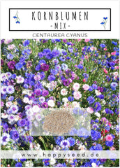 Semi di Centaurea cyanus - Fiori belli e vivaci con un lungo periodo di fioritura per un prato fiorito colorato (Mix, 1000 semi, 80 cm)