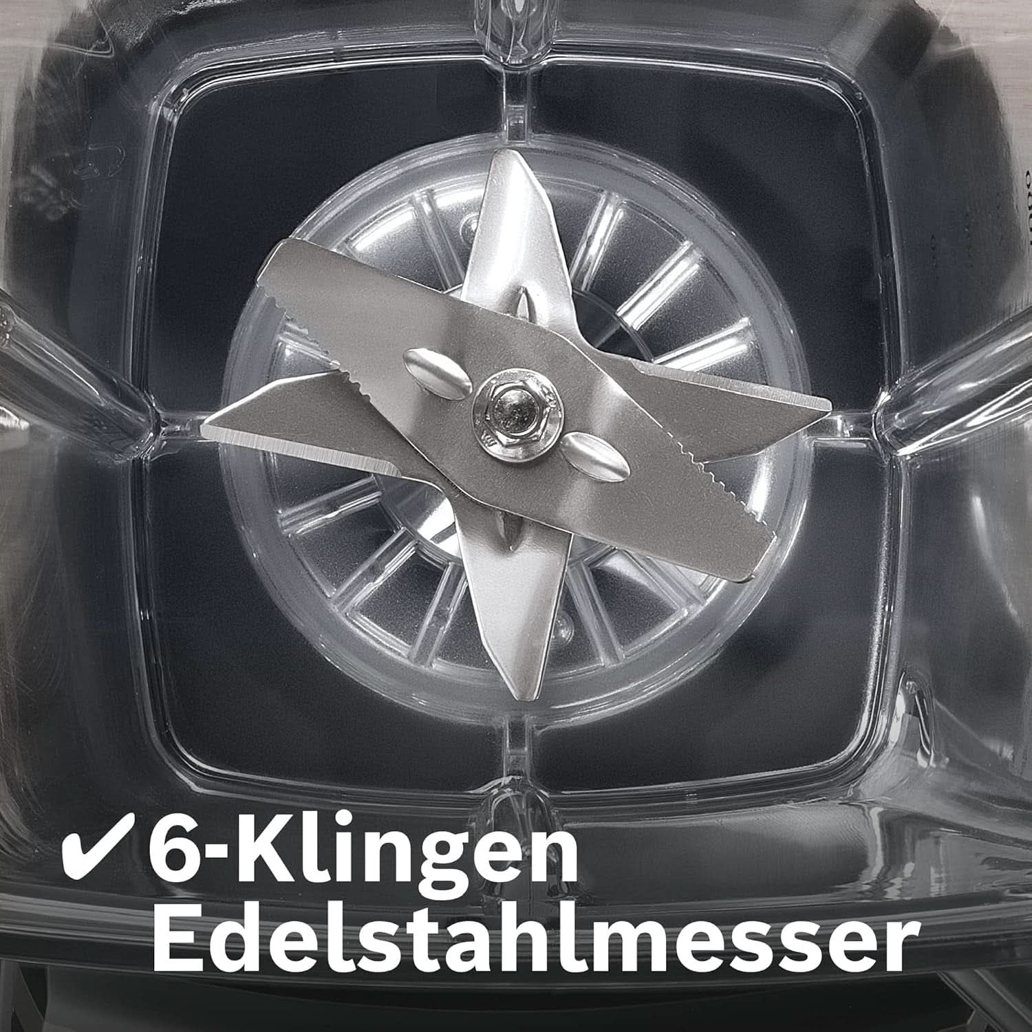 Robot da cucina Bosch Vitaboost MMBH6P6BDE, 6-Klingen-Edelstahlmesser, 2.5L Tritan-Mixbehälter, Stopfer, 6 Automatikprogramme, Rezeptbuch, Bpa-Frei, Einfache Reinigung, 45.000 U/Min, 1600 W, Schwarz Bucatarie Naty Shop