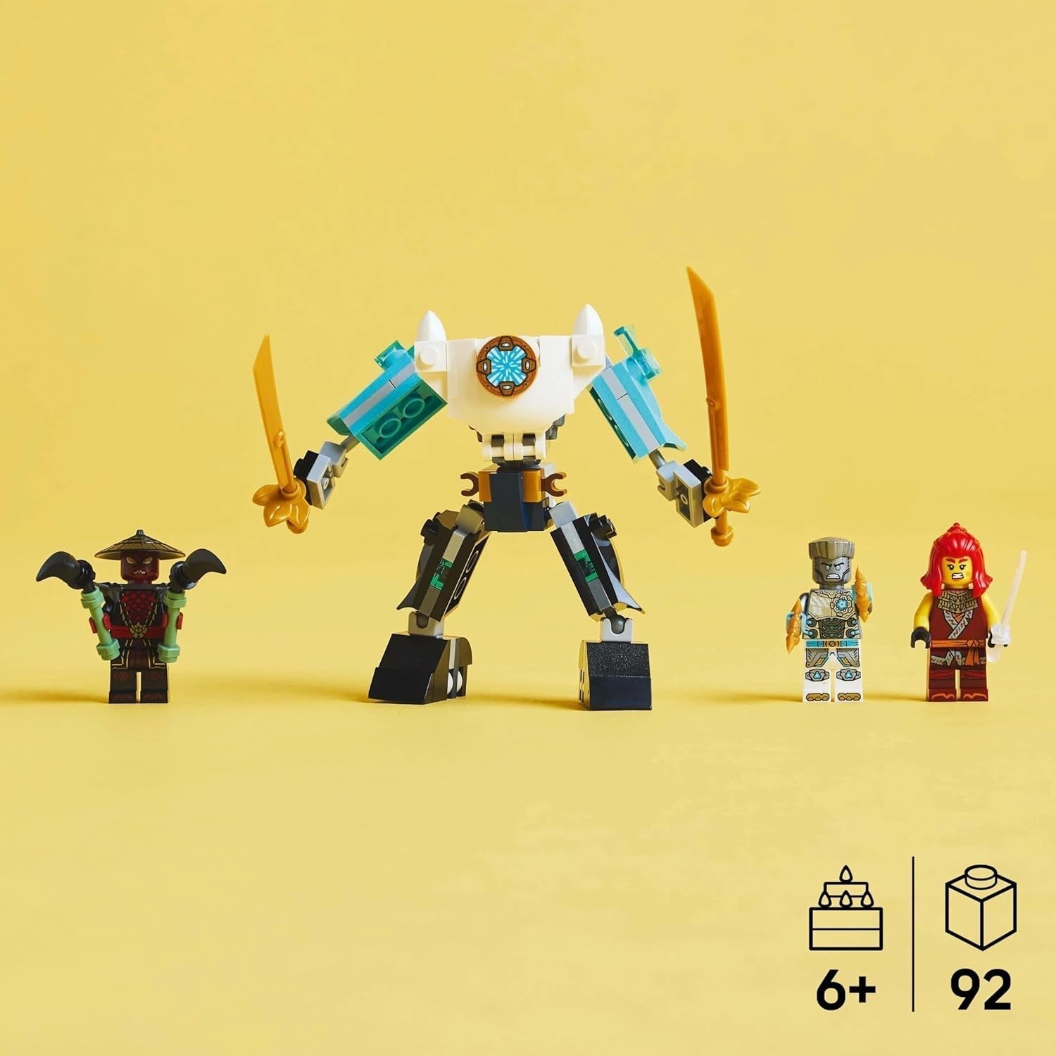 LEGO NINJAGO Mech d'azione di Zane - Giocattolo ninja con 3 minifigure per giochi di ruolo - Piccolo set da costruire e giocare per i bambini - Idea regalo per ragazzi e ragazze dai 6 anni 71827 Set da costruzione Besuche den LEGO-Store