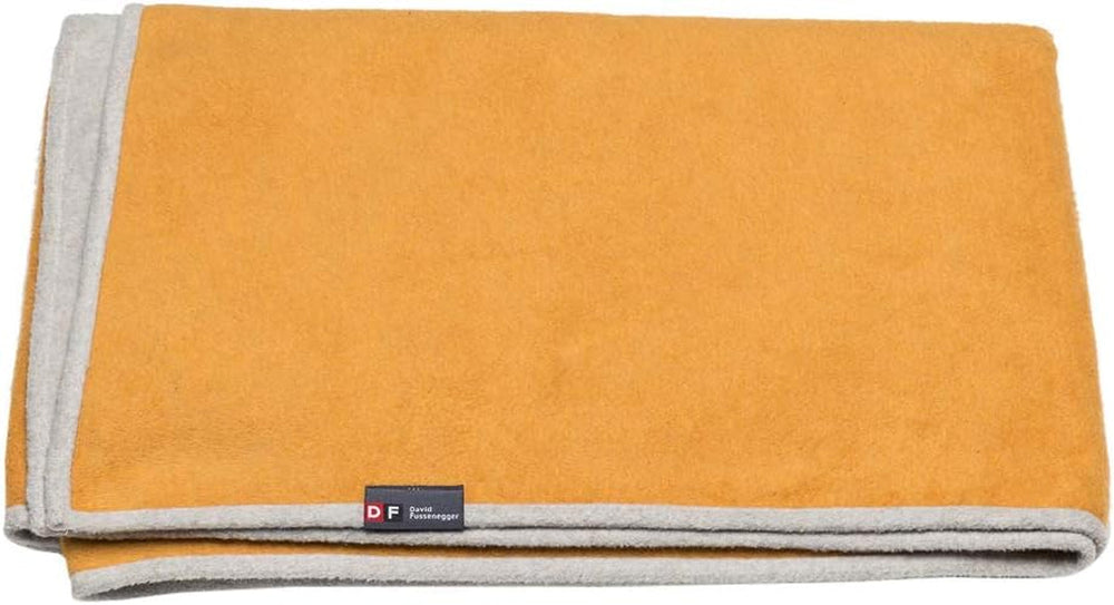 David Fussenegger Coperta in cotone 150X200 Cm Coperta con motivo sfumato di colore Letti e coperte soffici David Fussenegger Ocra/grigio chiaro 135X200 Cm