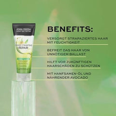 John Frieda, shampoo riparatore per capelli danneggiati Detox+Repair, 250 ml Doccia e bagno Naty Shop