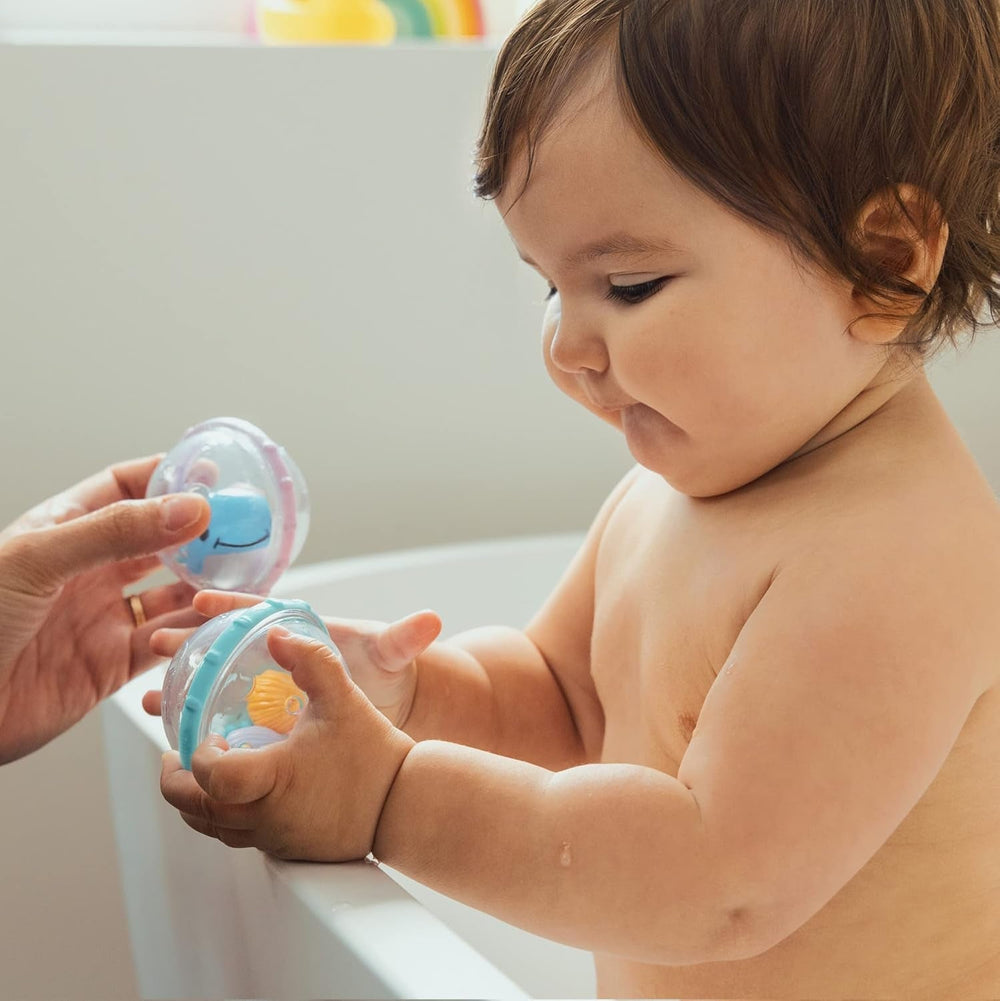 Jucărie de baie Munchkin Float and Play Bubbles | Baby Essentials | Jucării de baie pentru bebeluși și copii | Jucării de baie pentru bebeluși și jucării de duș | 2 pachete Jucarii Bebe Naty Shop