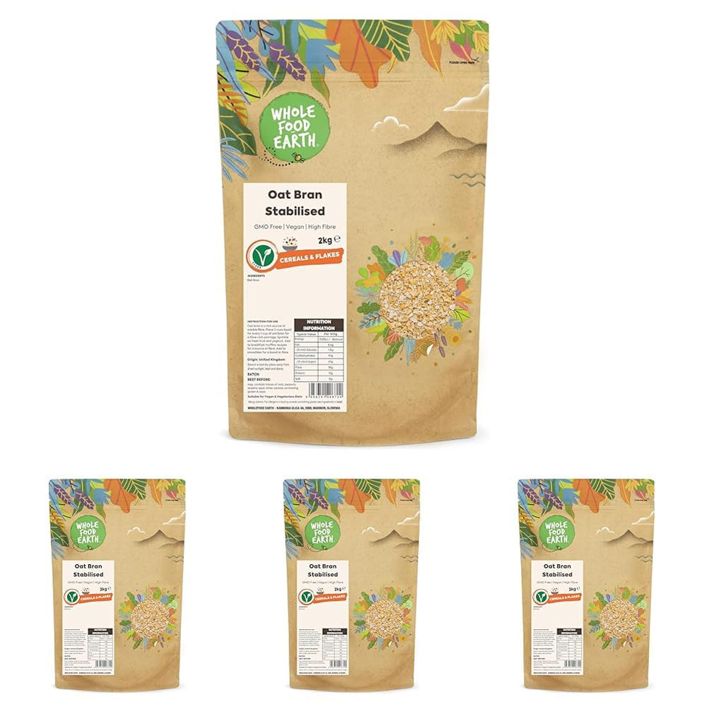 Wholefood Earth Farina d'avena Pinhead grossolana stabilizzata 3 kg | Non OGM | Ricco di fibre