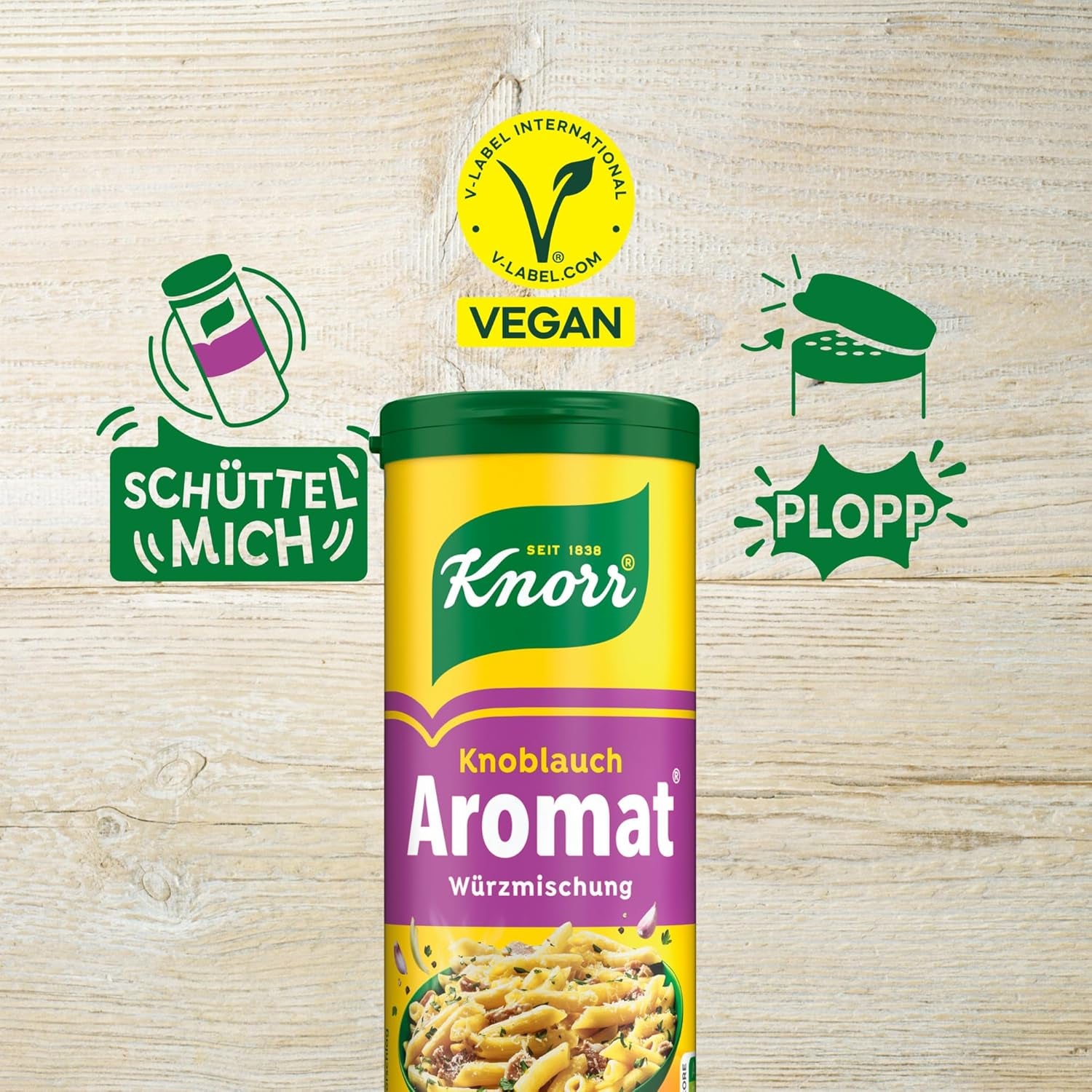 Knorr Würzmischung Garlic Aromat per piatti veloci per Würzen e Verfeinern di Pasta, Pizza, Gemüse e altro 90 g