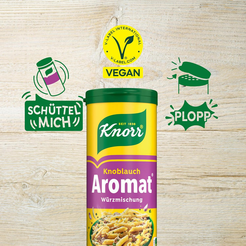 Knorr Würzmischung Garlic Aromat per piatti veloci per Würzen e Verfeinern di Pasta, Pizza, Gemüse e altro 90 g
