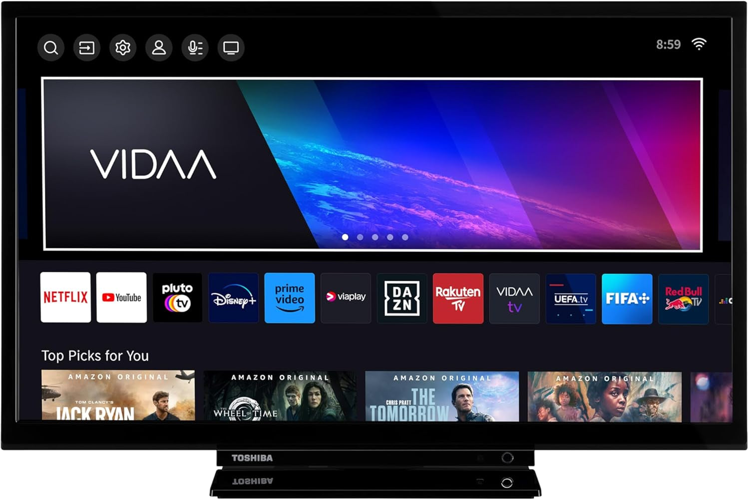 Televizor Toshiba 40LV2E63DAZ de 40 de inci/TV inteligent VIDAA (Full HD, HDR, tuner triplu, Bluetooth, Dolby Audio) [2024]