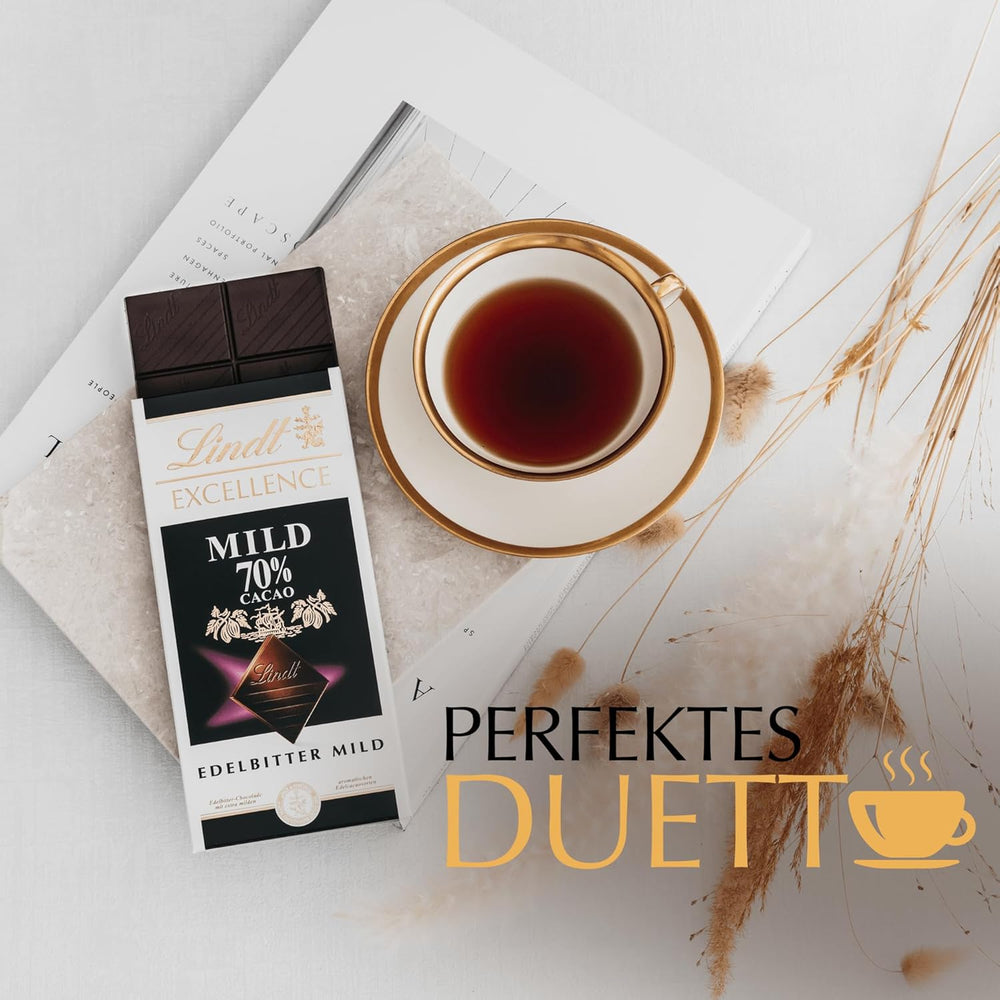 Cioccolata Lindt | ECCELLENZA Stick delicato 70% | 100 g| Cioccolato fondente delicato dall'intenso sapore di cacao | Tavoletta di cioccolato vegana