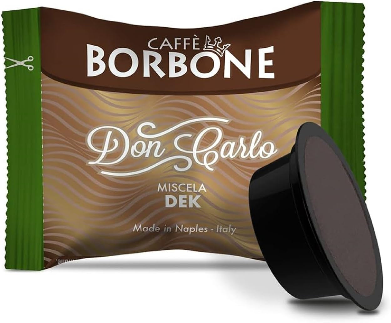 Caffè Borbone Don Carlo Dek Entkoffeinierte Kaffeemischung - 50 Kapseln - Kompatibel mit Lavazza®* A Modo Mio®* Haushalts-Espressomaschinen