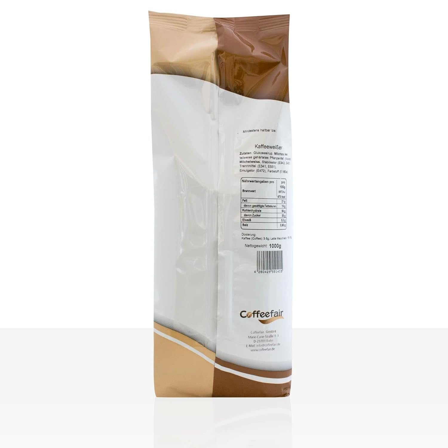 Coffeefair Kaffeeweißer 10 x 1kg Kaffeeweißer di alta qualità für Vending-Automaten & Kaffeevollautomaten, hohe Weißkraft, sehr ergiebig & gut löslich